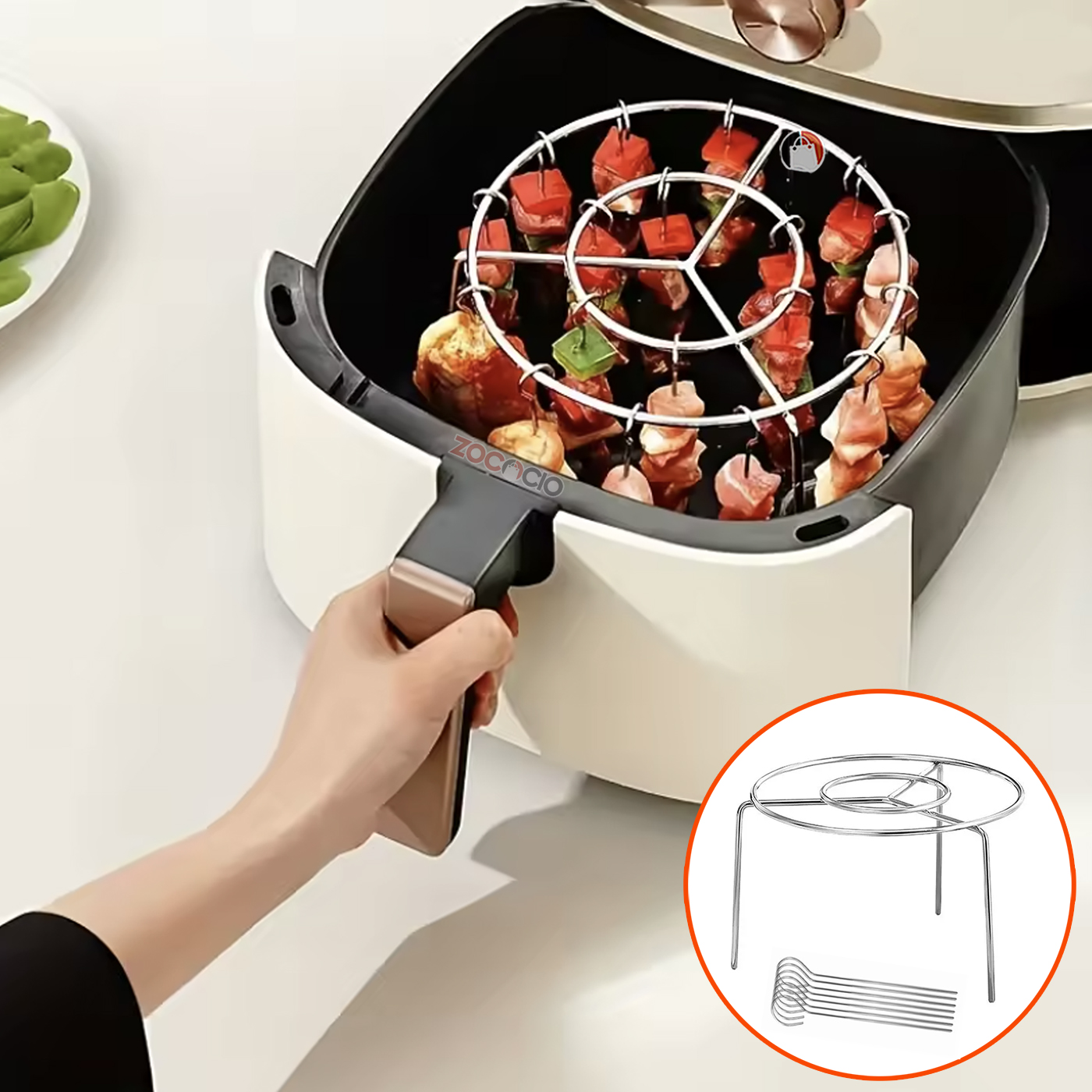 Miniatura 4 de Parrilla Redonda Brochetas En Airfryer